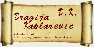 Dragija Kaplarević vizit kartica